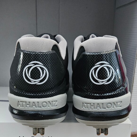 Athalonz G-Force Baseball Cleats Mens Black 12 Shoes With Metal Cleats NIB - Picture 5 of 11